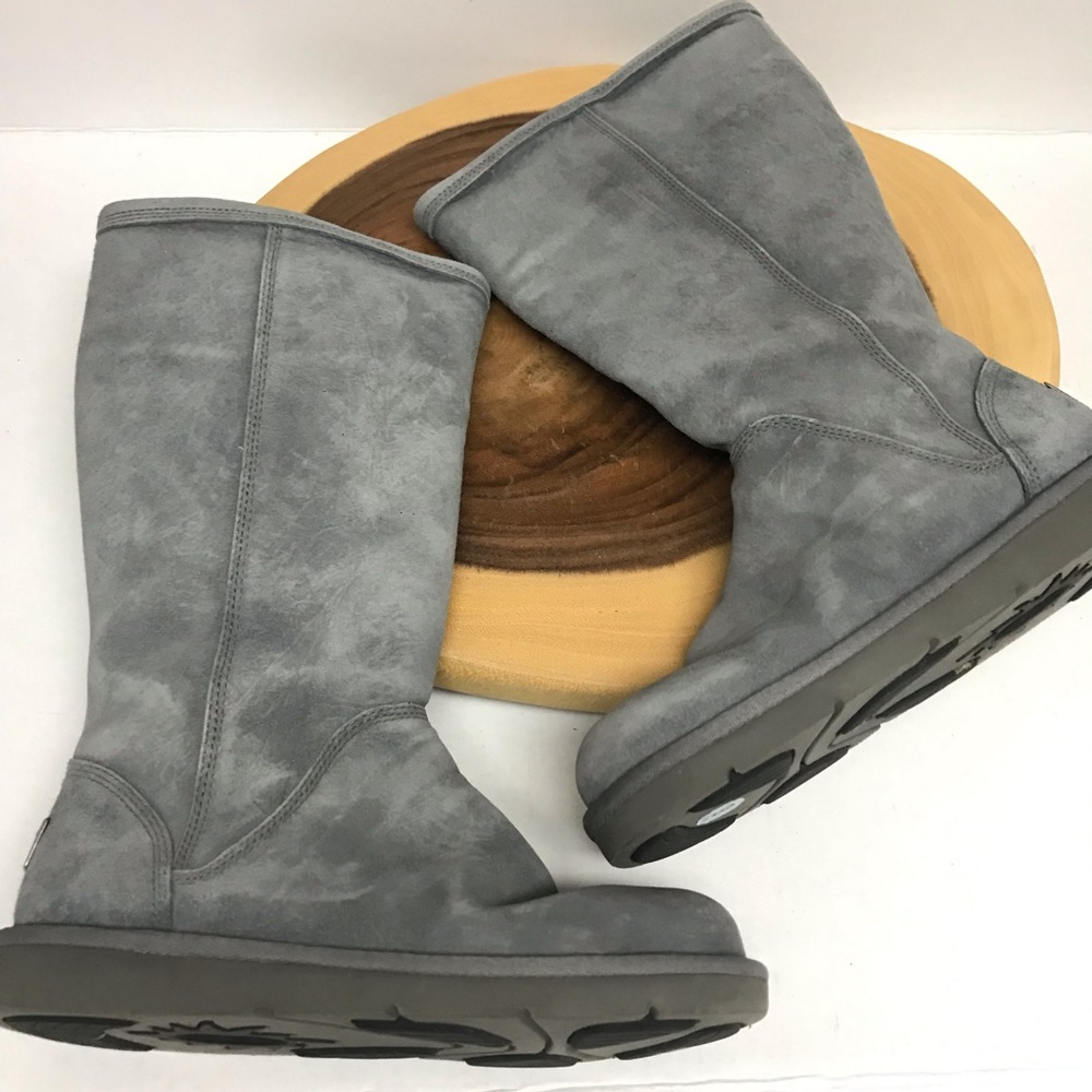 Ugg Classic Zip Up Shearling Lined Leather Boots - image 1